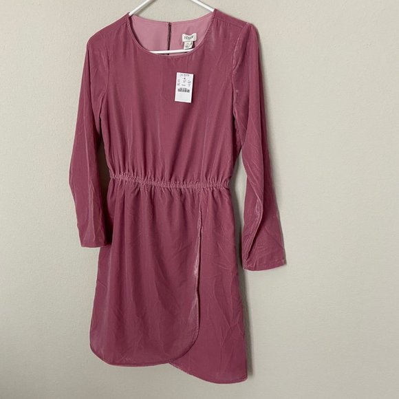 J. Crew Pink Velvet Tulip Hem Dress Balletcore Size 00 - Picture 3 of 11